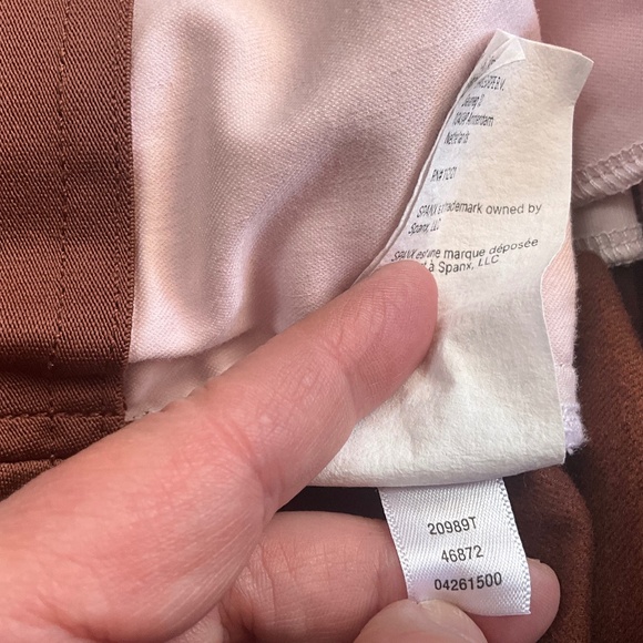 SPANX Stretch Twill Cropped Wide Leg Pants 20989T Minimalist Comfy Brown 2X Tall - Picture 8 of 10